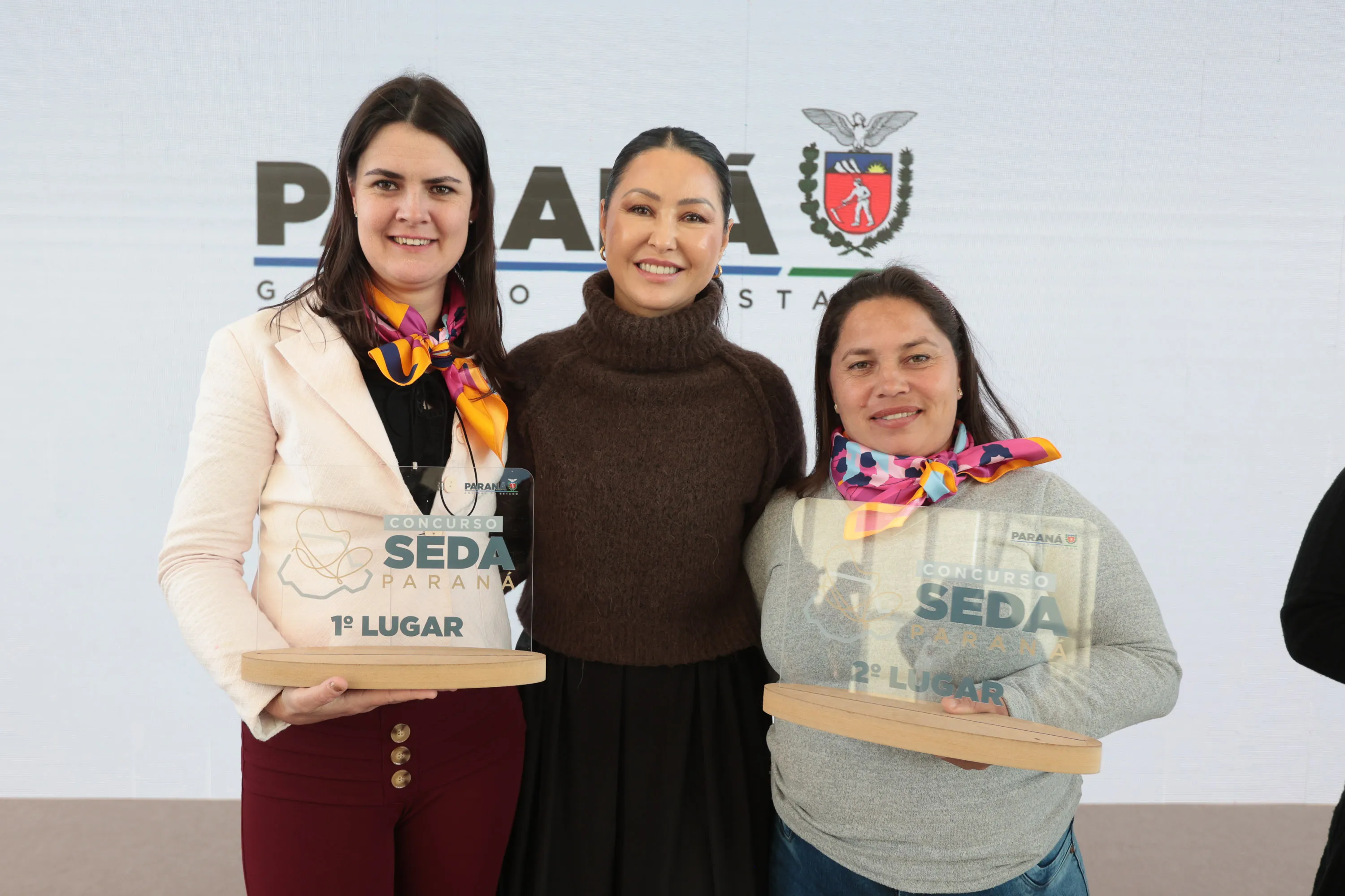 Cerimônia de premiação do Concurso da Seda Paraná 2025   Foto: Geraldo Bubniak/AEN