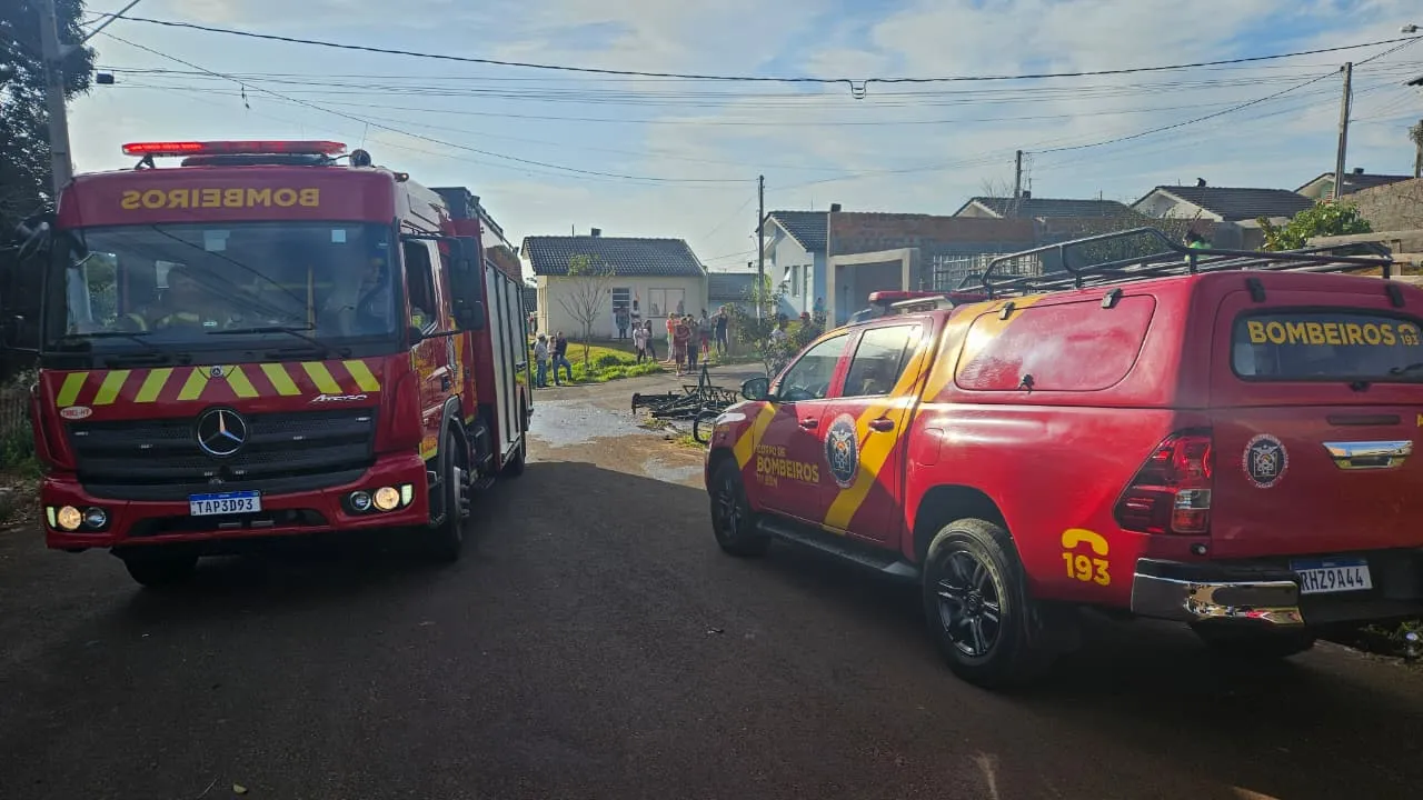 Incêndio mobilizou equipe dos bombeiros