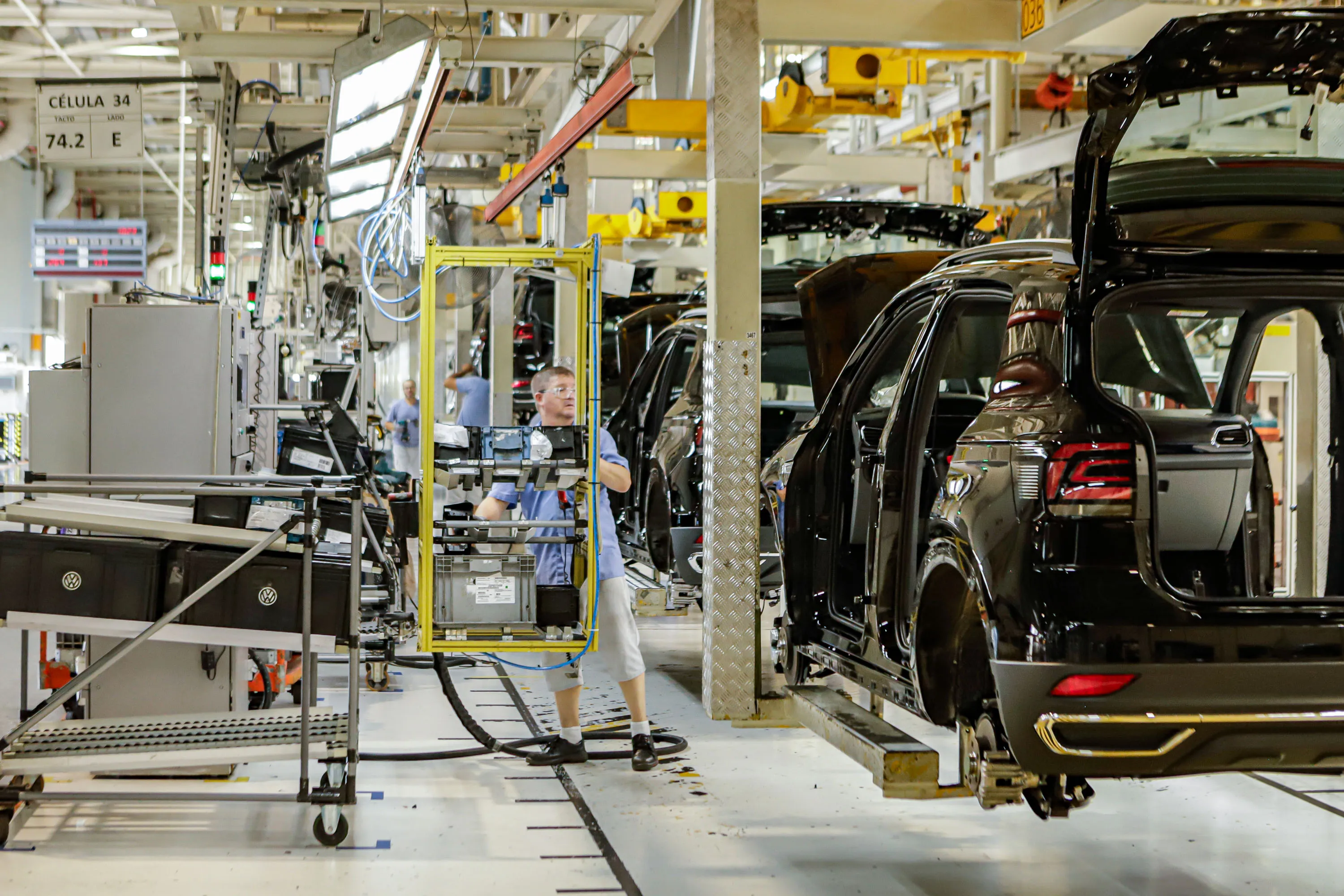São José dos Pinhais, 21 de março de 2024 - Montadora de automóveis Volkswagen, em São José dos Pinhais, Região Metropolitana de Curitiba (RMC).