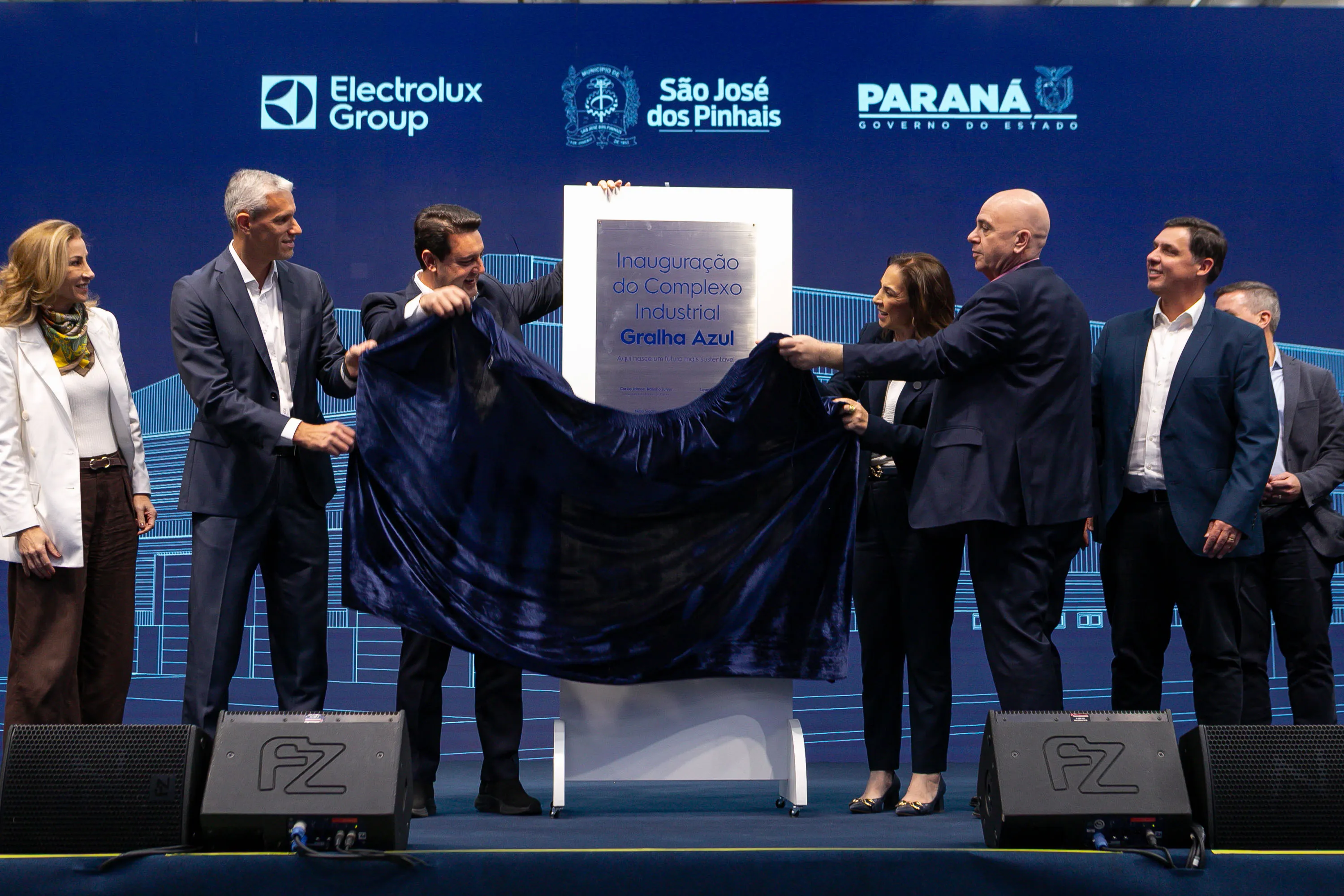 São José dos Pinhais, 22 de agosto de 2025 - O governador Carlos Massa Ratinho Junior participa da inauguração da fábrica da Eletrolux.