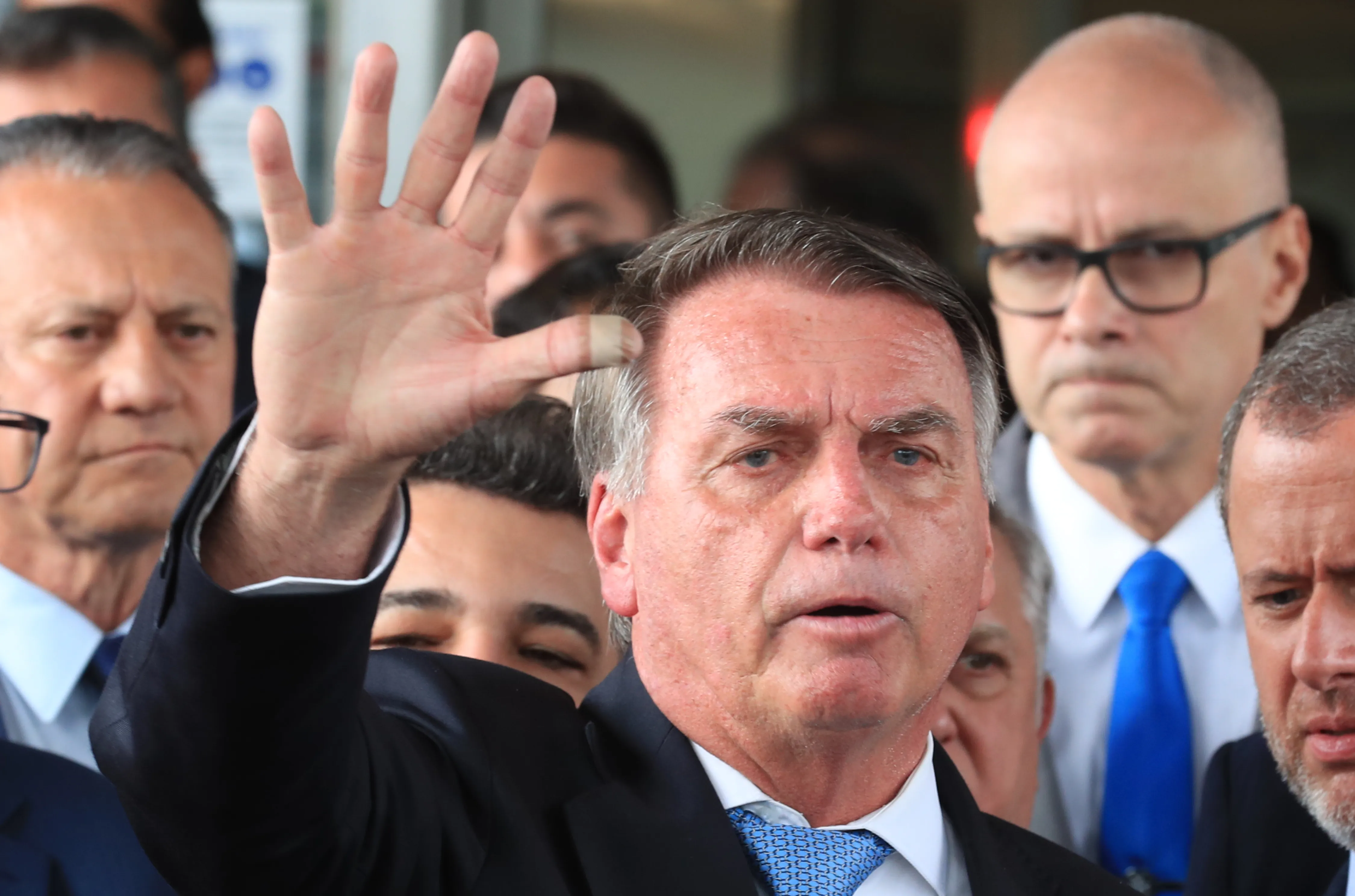 Brasília (DF), 26/03/2025  - Ex-presidente Jair Bolsonaro durante declaração a imprensa após virar Réu no STF. Foto: Lula Marques/Agência Brasil