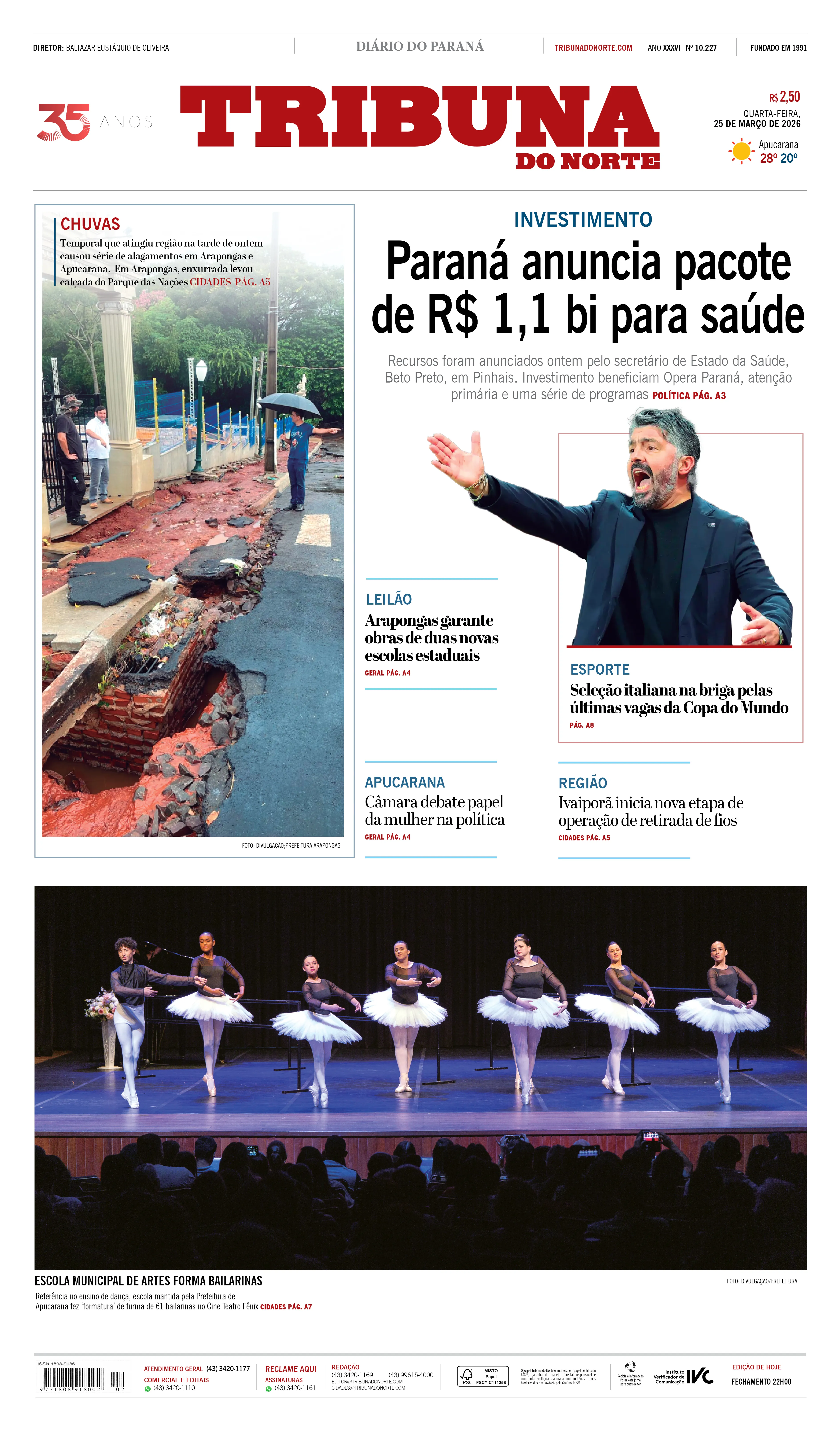 Imagem descritiva da notícia Edição do dia 25 de março de  2026