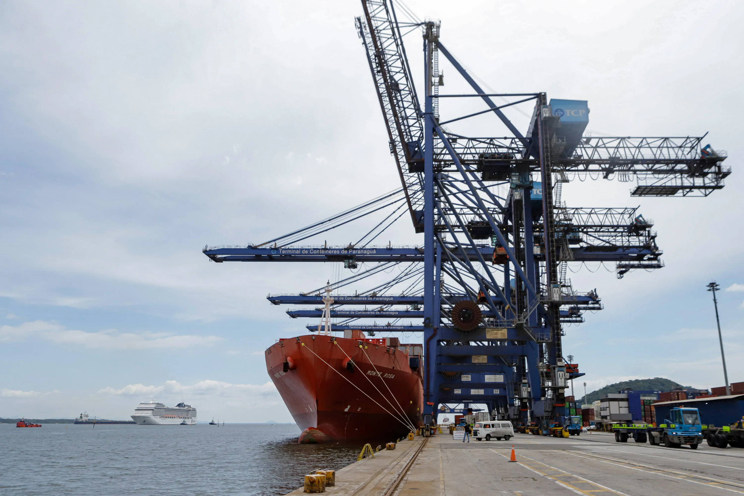 Paranaguá, 23 de dezembro de 2023 - Vista geral do Porto de Paranaguá.