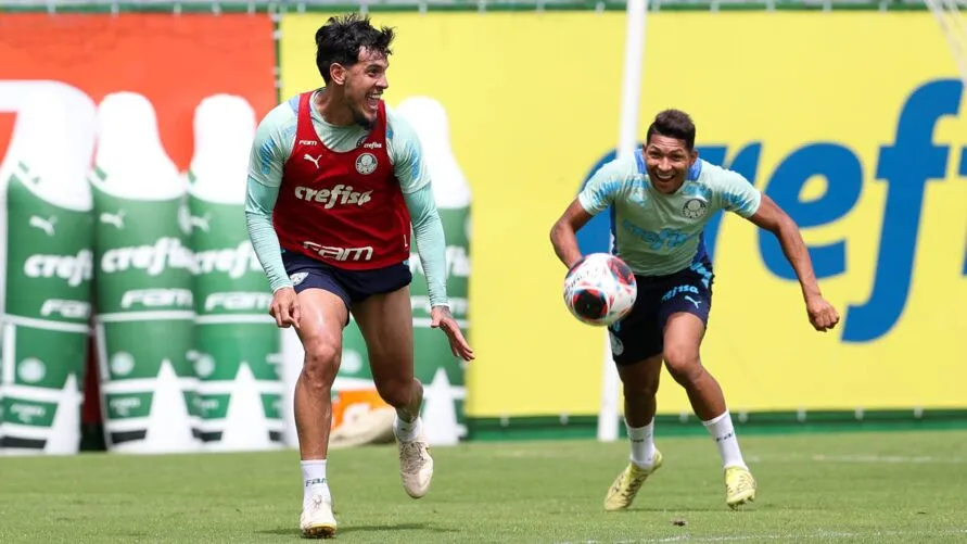 O jogador Gustavo Gómez, da SE Palmeiras, durante treinamento, na Academia de Futebol. (Foto: Cesar Greco/Palmeiras/by Canon)