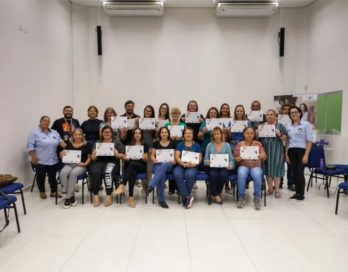 Apucarana,Paraná,Brasil - Abril, 2023 - Formatura da 52ª turma do curso  Economia Solidária. O encerramento aconteceu no Sebrae Apucarana