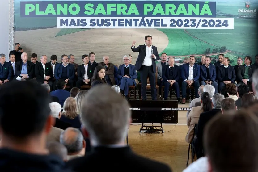 Governador Carlos Massa Ratinho Junior , lançamento Plano Safra 2023/2024
Foto Gilson Abreu/Aen