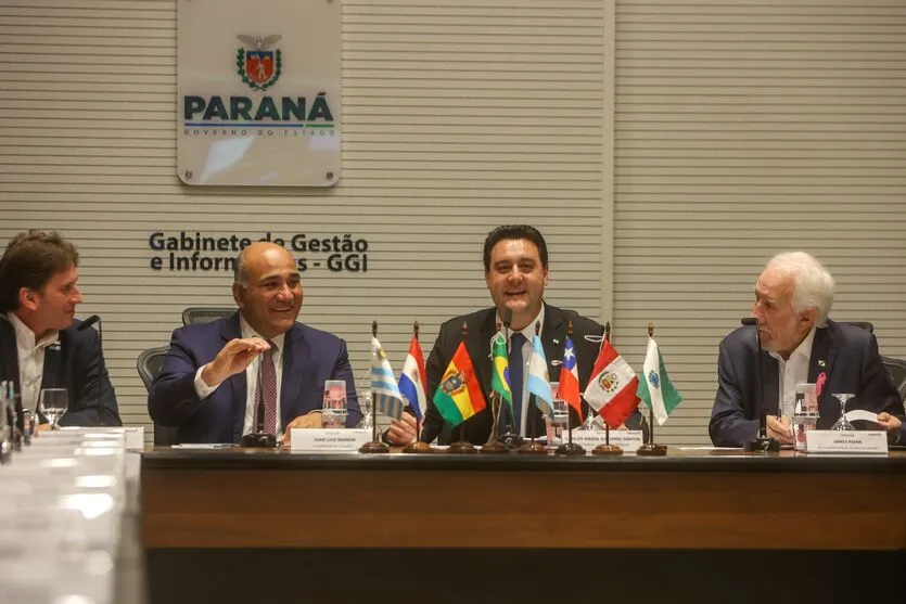 O governador Carlos Massa Ratinho Junior assume presidência do Zicosur 
Foto Gilson Abreu/Aen