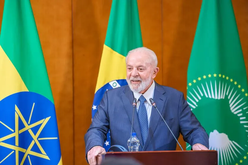 18.02.2024 - Presidente da República, Luiz Inácio Lula da Silva, durante Coletiva de imprensa. Adis Abeba - Etiópia.  
Foto: Ricardo Stuckert / PR