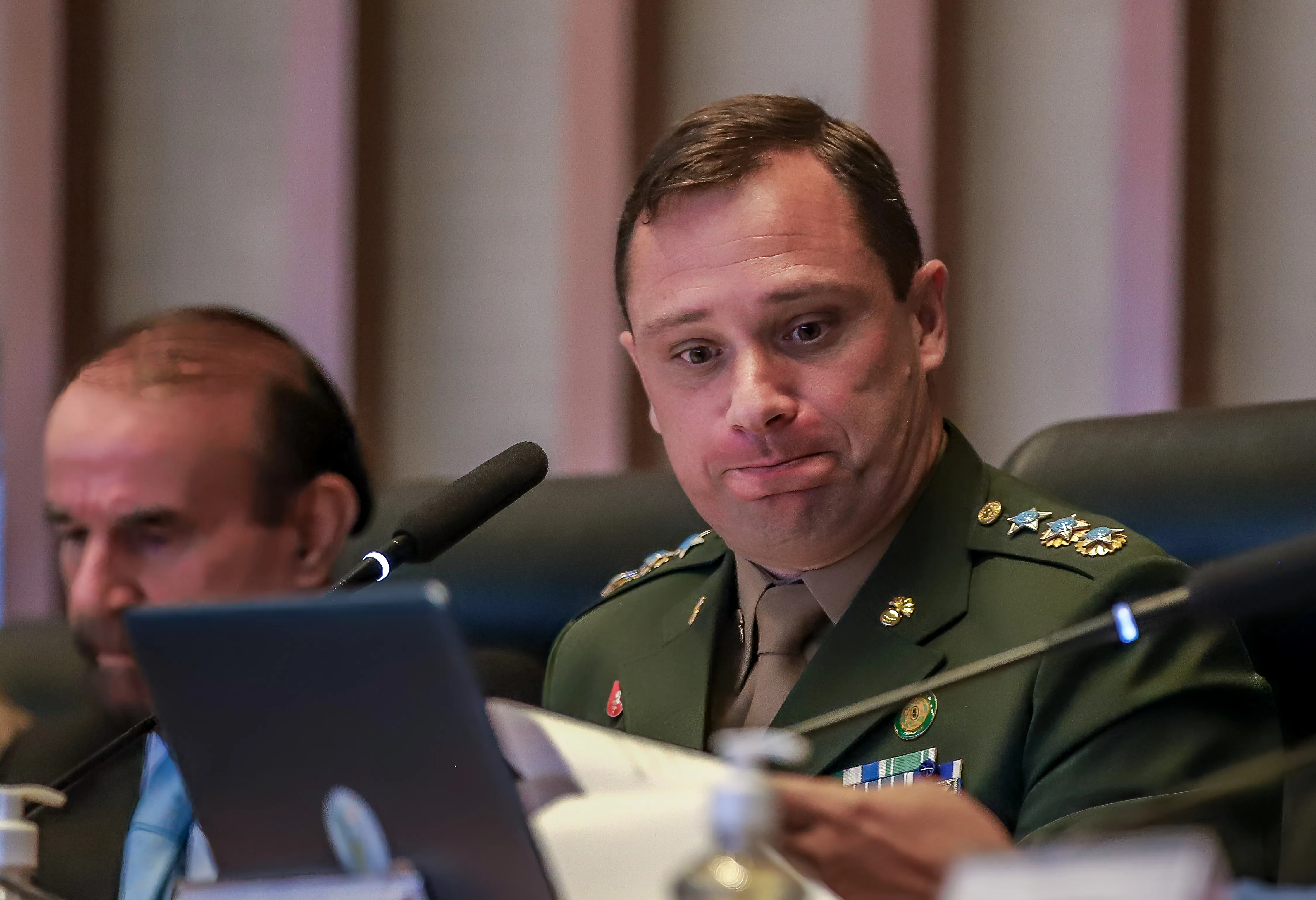 Brasília (DF), 24/08/2023, O tenente-coronel, Mauro Cid, depoe na CPI da Câmara Legislativa do Distrito Federal.  Foto: Antônio Cruz/Agência Brasil
