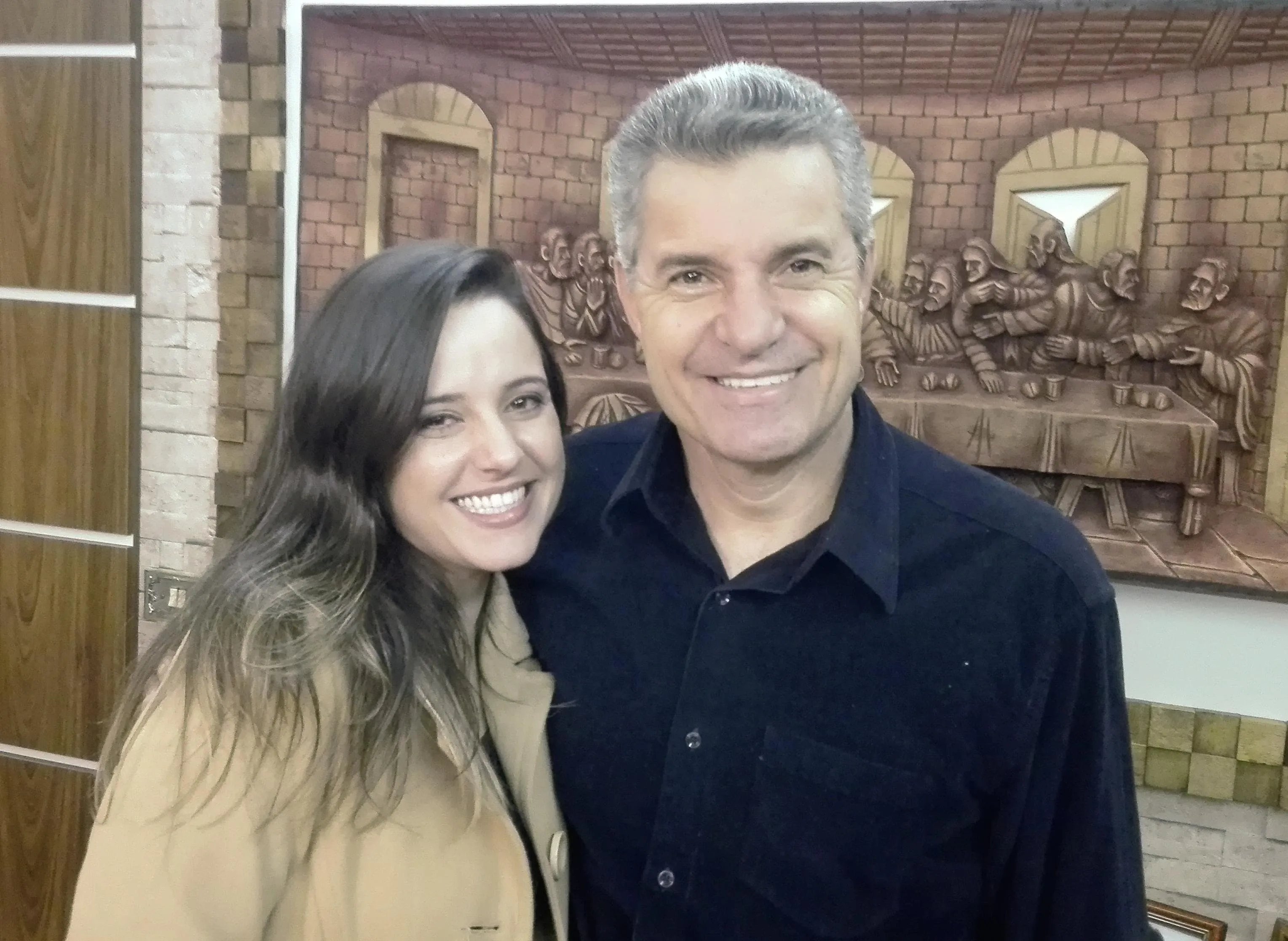Camila e o sogro Sergio do Cristma