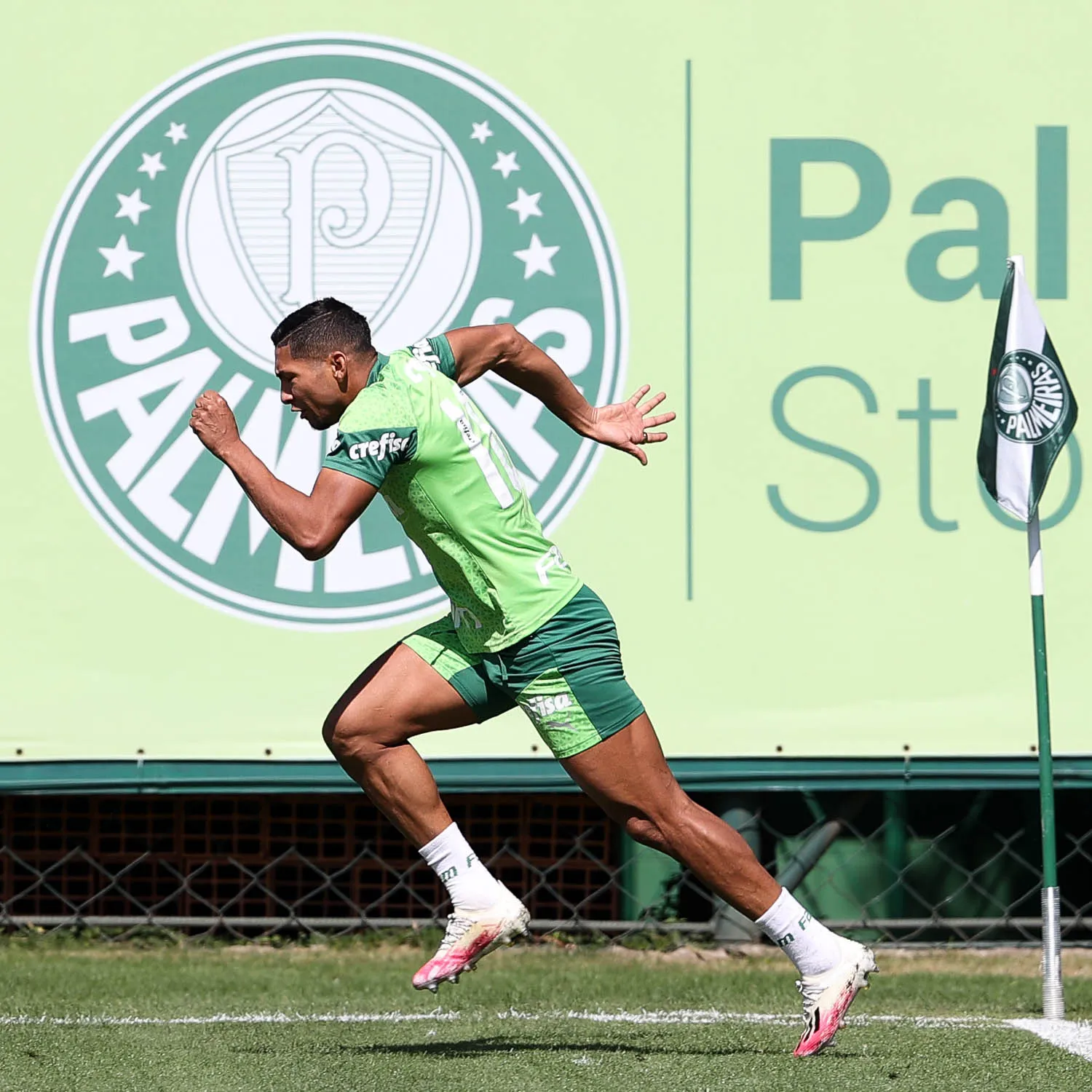 O jogador Rony, da SE Palmeiras, durante treinamento, na Academia de Futebol. (Foto: Cesar Greco/Palmeiras/by Canon)