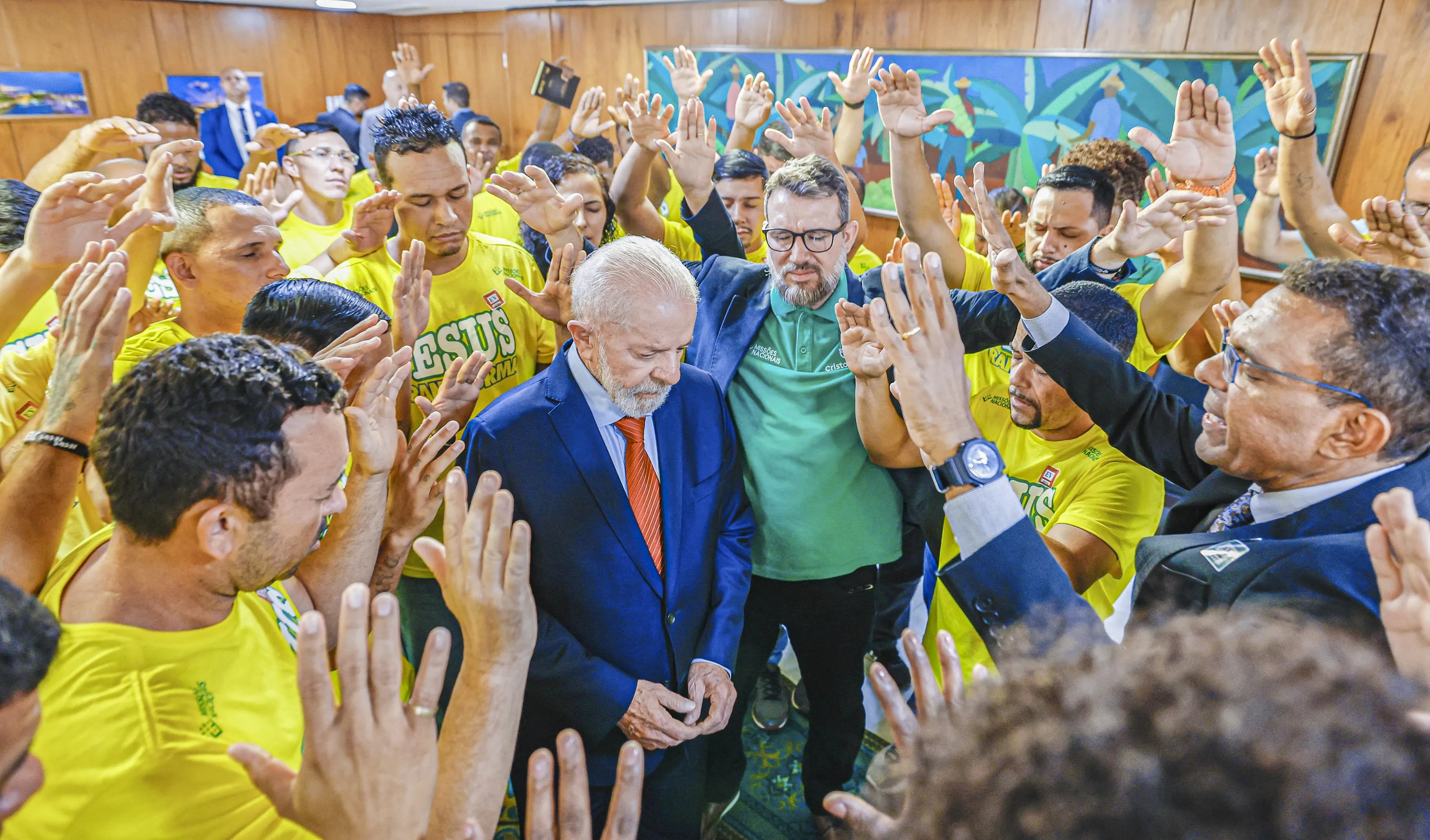 15.10.2024 - Presidente da República, Luiz Inácio Lula da Silva, durante a sanção do Projeto de Lei n° 3090/ 2023, que institui o Dia Nacional da Música Gospel, em cerimônia no Palácio do Planalto. Brasília - DF. Foto: Ricardo Stuckert / PR