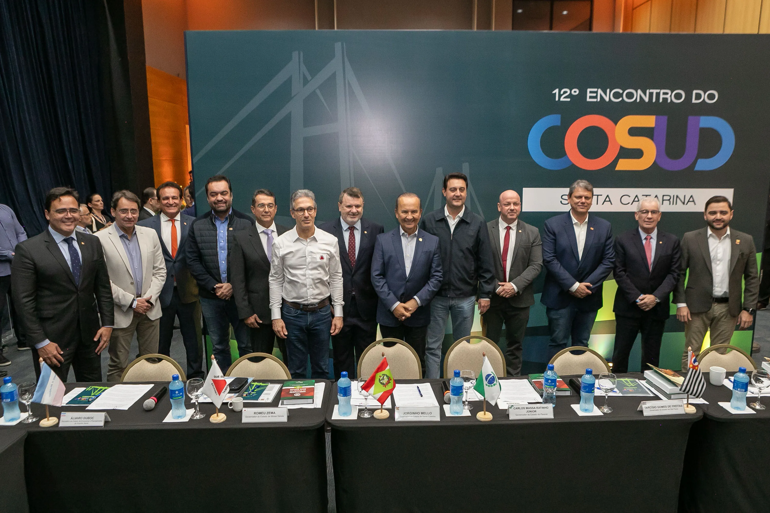 Florianópolis, 22 de novembro de 2024 - Governadores durante reunião com os procuradores-gerais de Justiça.