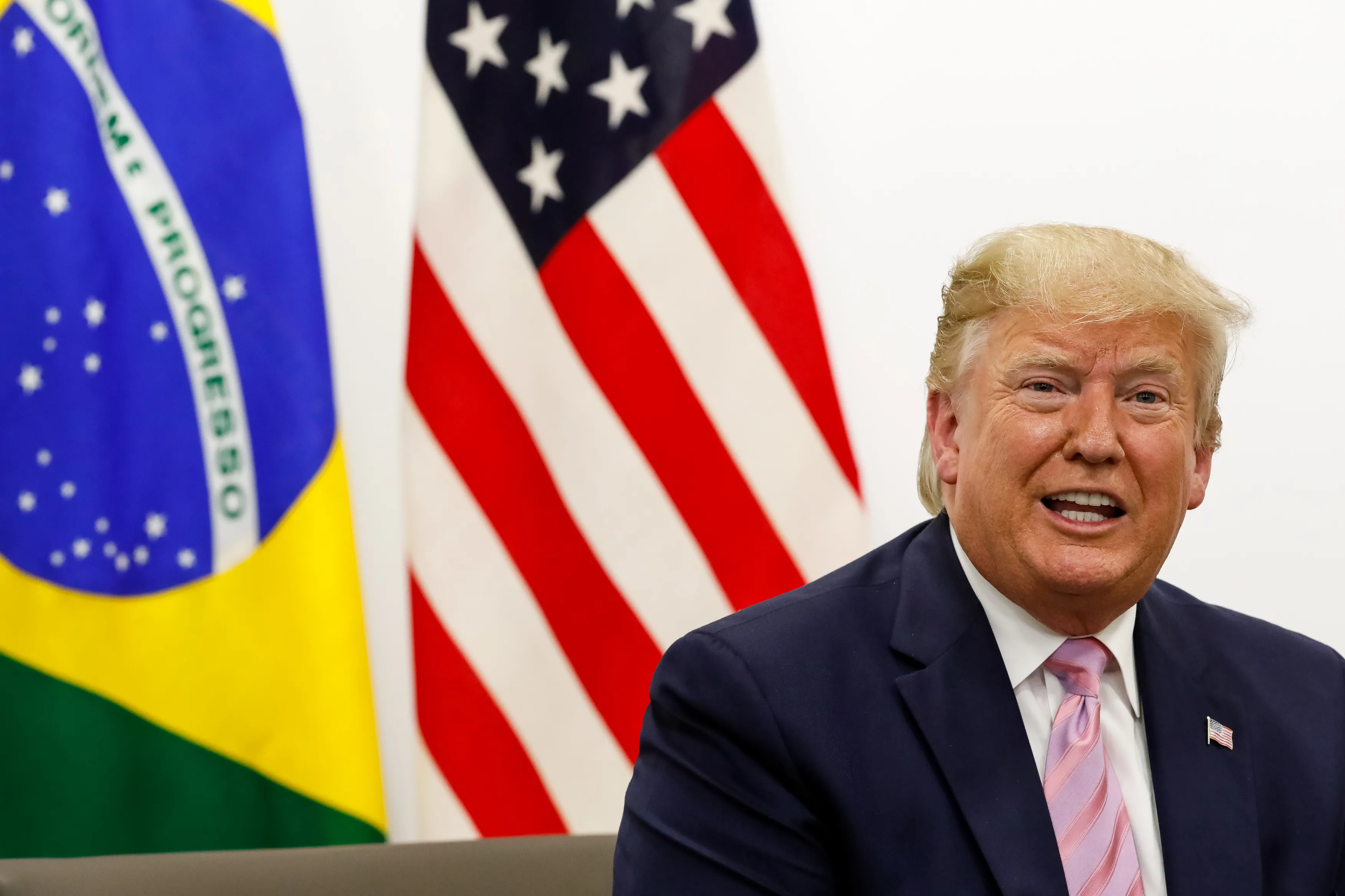 (Osaka - Japão, 28/06/2019) Presidente da República, Jair Bolsonaro, durante Reunião bilateral com o senhor Donald J. Trump, Presidente dos Estados Unidos da América.
Foto: Alan Santos / PR