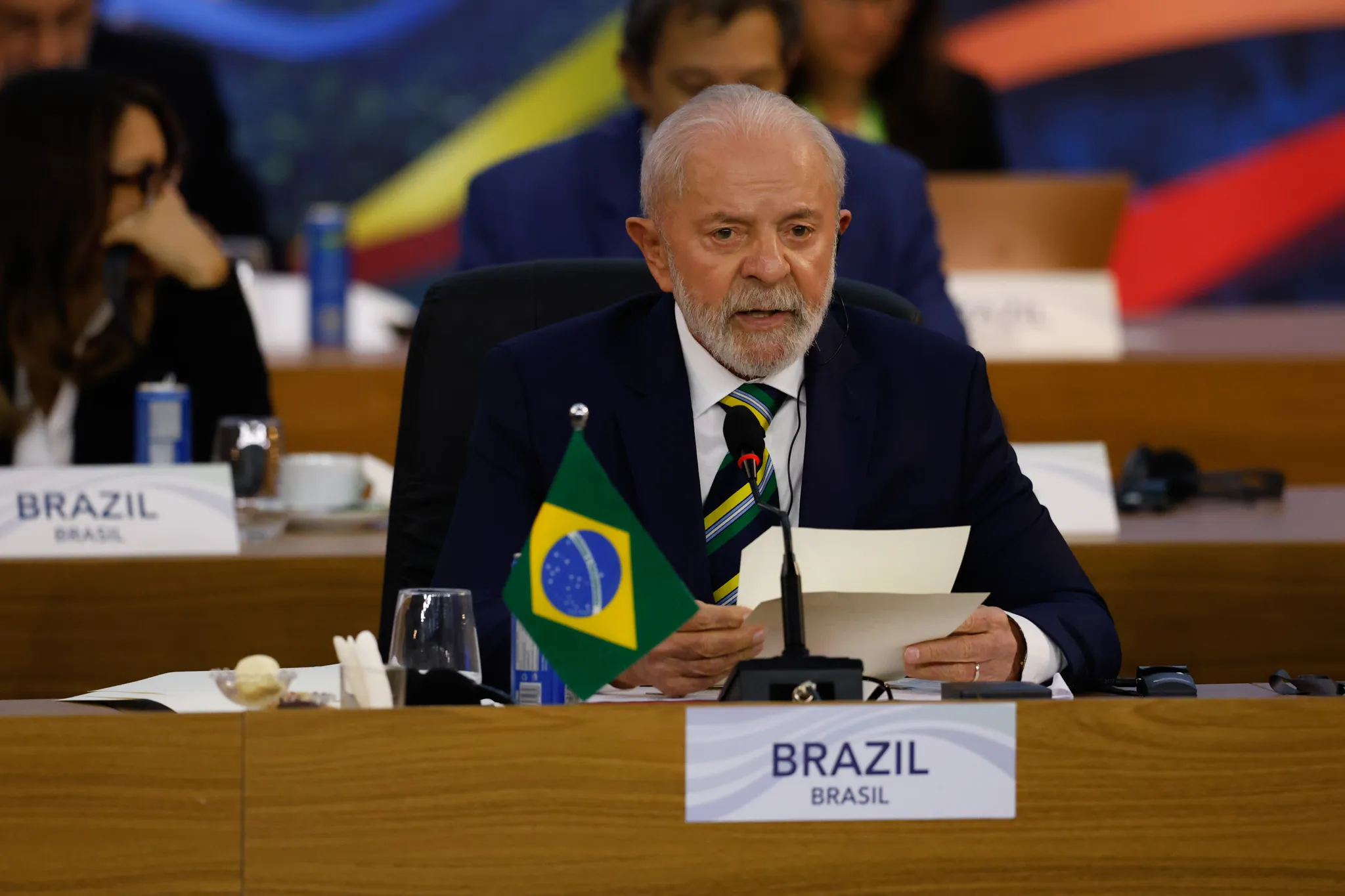 Rio de Janeiro(RJ), 18/11/2024 - Presidente discursa em plenária sobre reforma das instituições no G20.  Foto: Tânia Rêgo/Agência Brasil