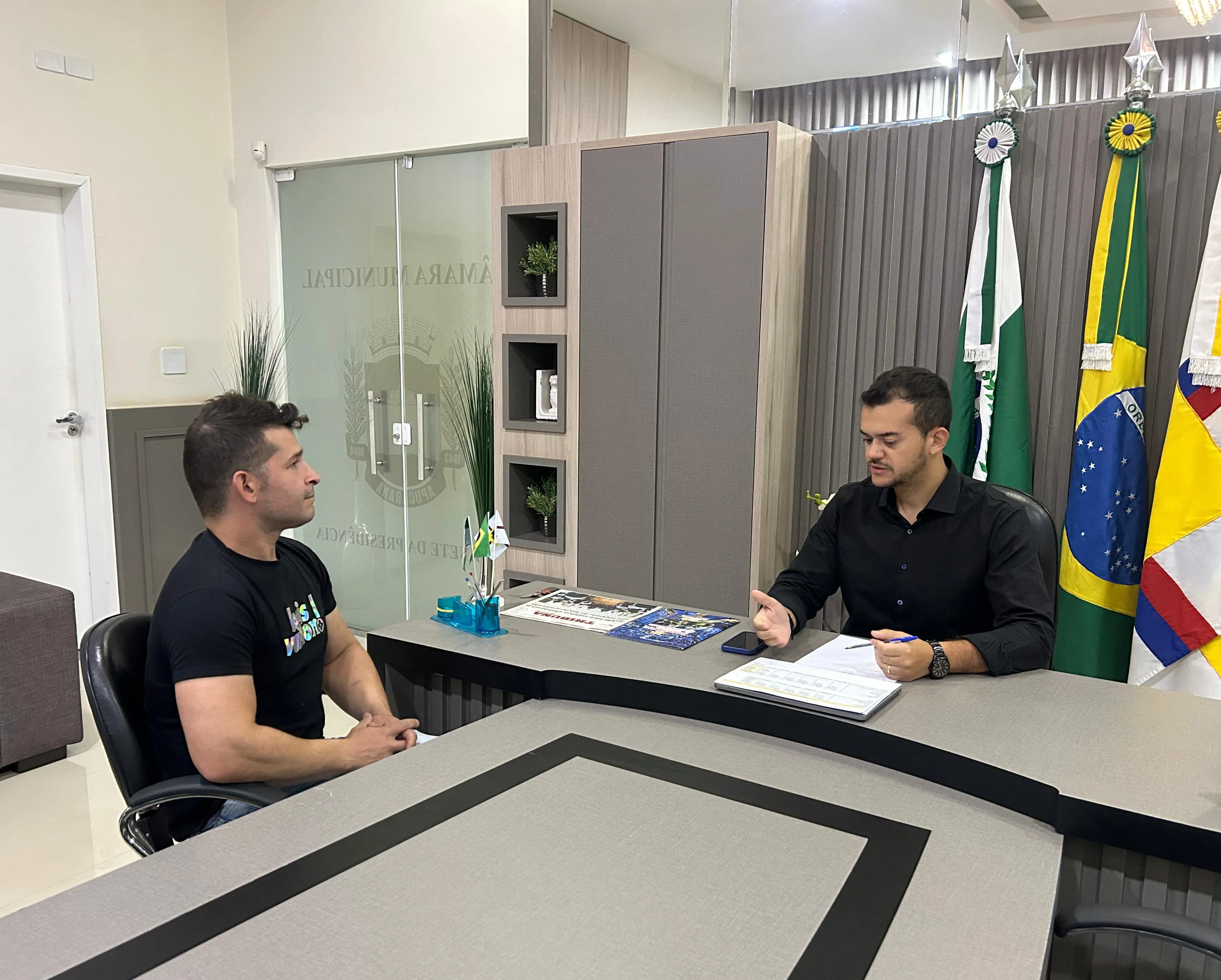Wellington Gentil em reunião com o presidente Danylo Acioli