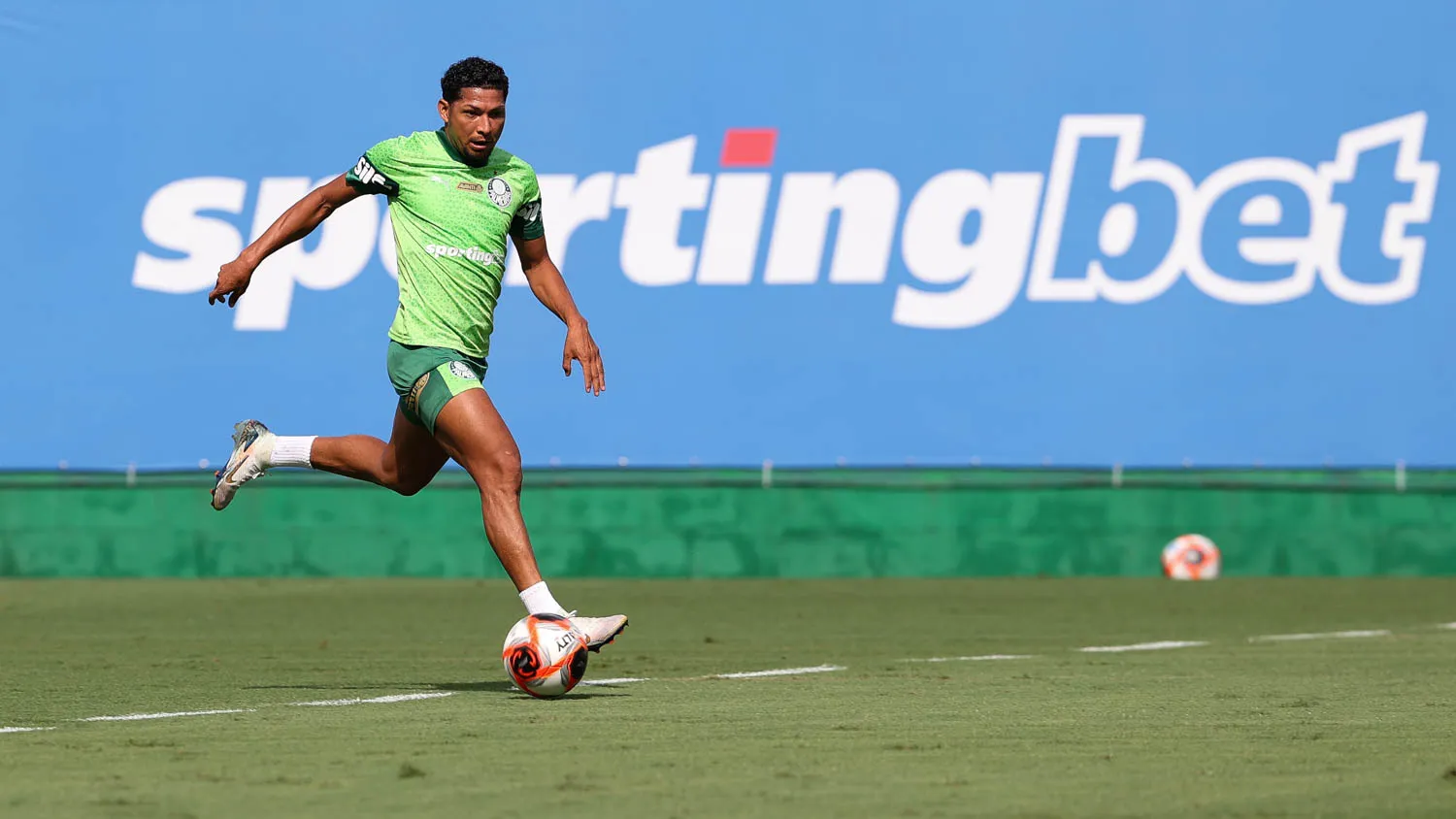 O jogador Rony, da SE Palmeiras, durante treinamento, na Academia de Futebol. (Foto: Cesar Greco/Palmeiras/by Canon)