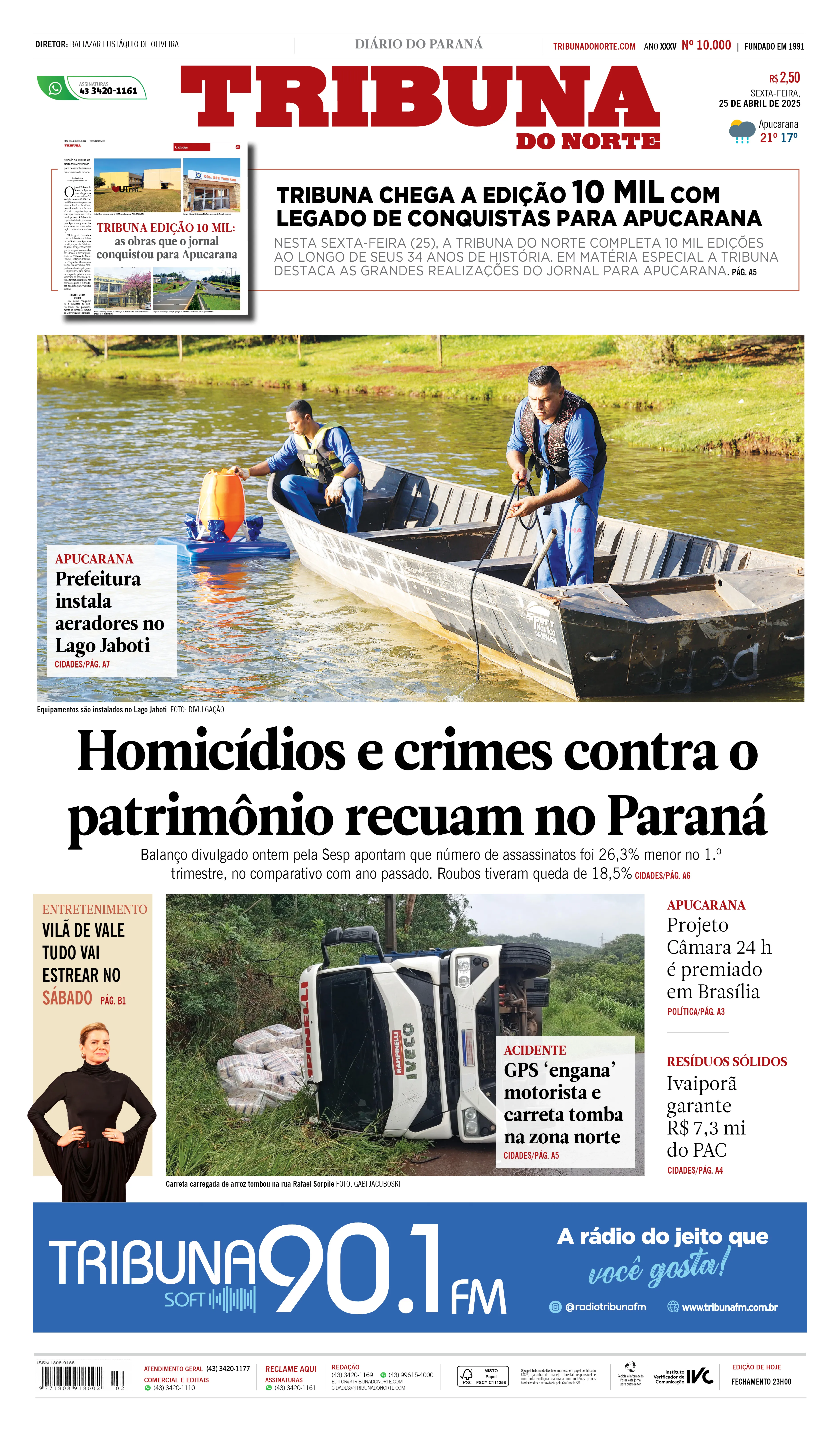 Imagem descritiva da notícia Edição do dia 25 de abril de  2025