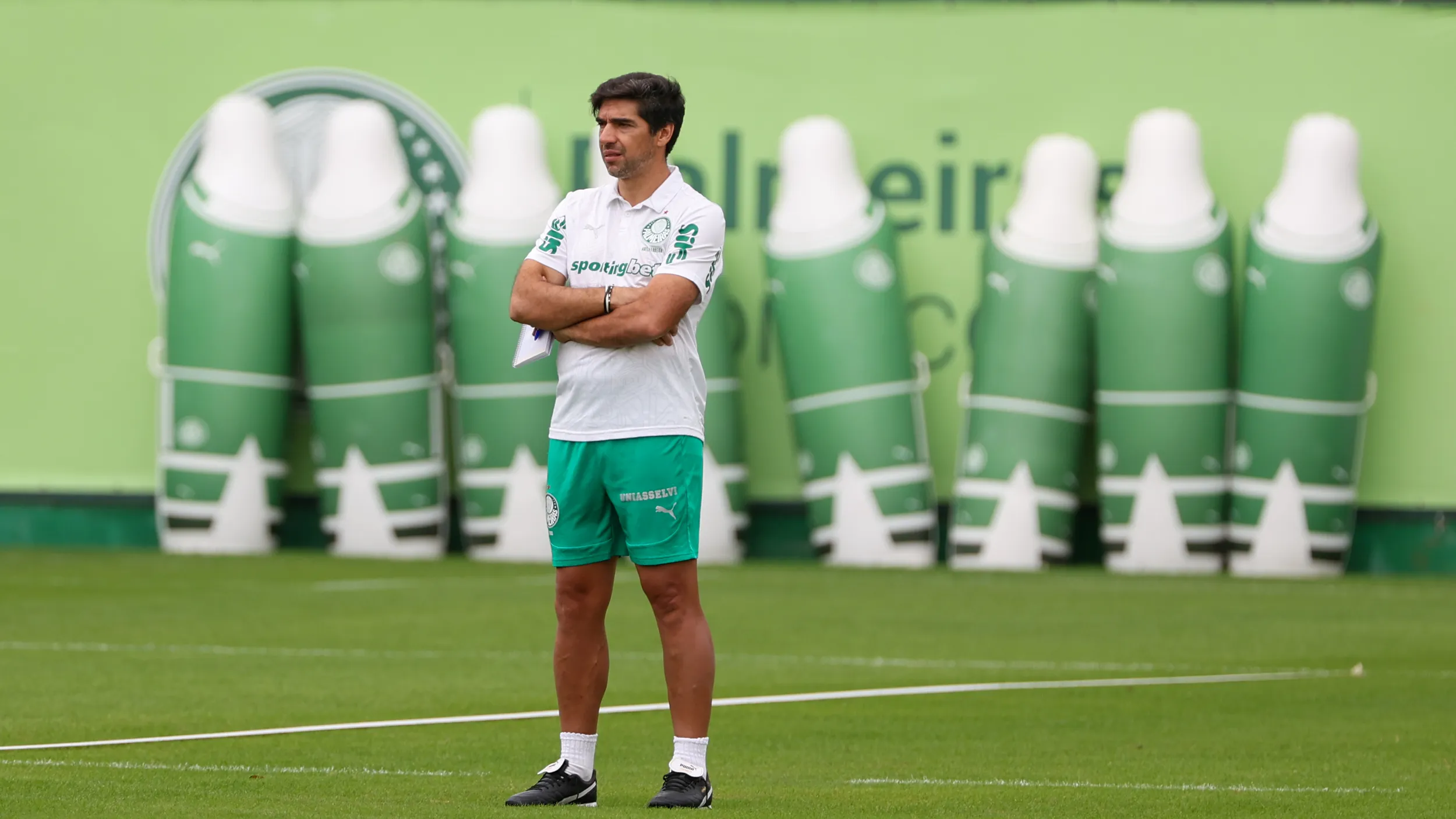 Os atletas da SE Palmeiras, durante treinamento na Academia de Futebol, em São Paulo-SP. (Foto: Fabio Menotti/Palmeiras/by Canon)
