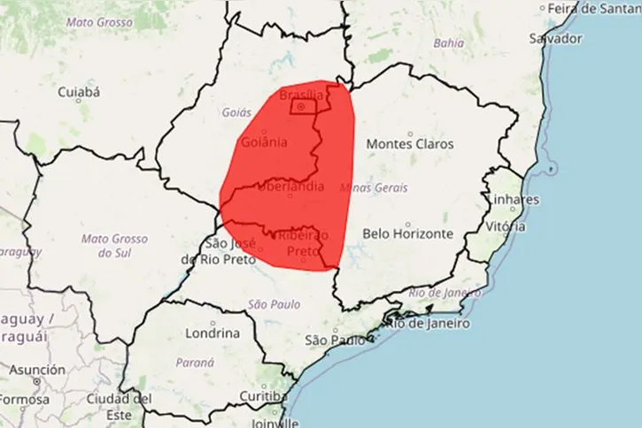 Imagem ilustrativa da imagem Alerta vermelho: baixa umidade do ar atinge três estados e o DF