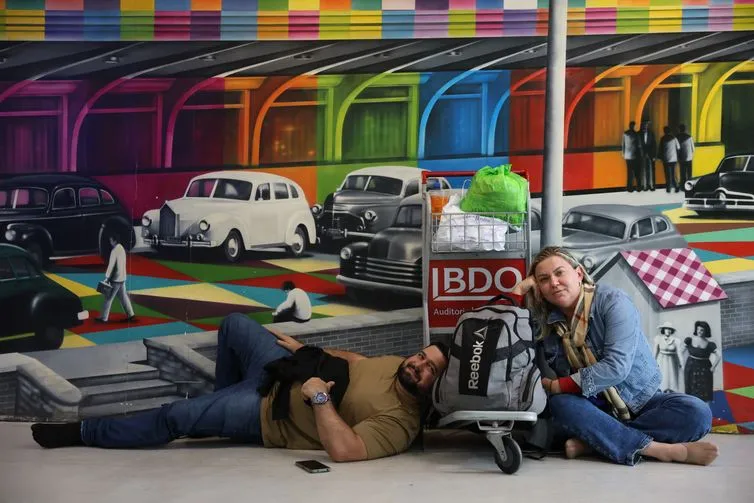 Imagem descritiva da notícia Passageiros aguardam solução de empresas no aeroporto de Congonhas