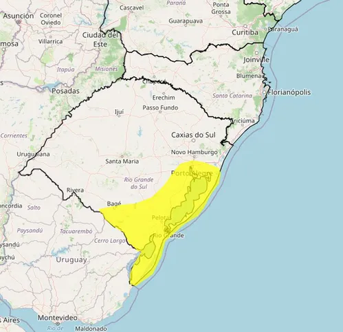 Imagem ilustrativa da imagem Inmet alerta para risco de vendaval no Rio Grande do Sul nesta sexta