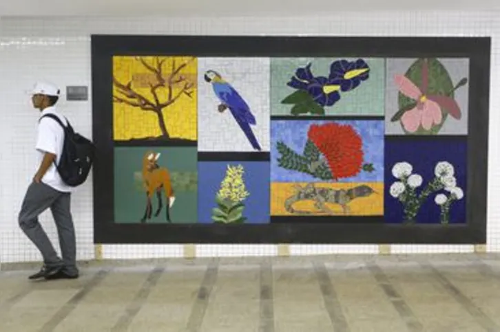 Imagem ilustrativa da imagem Metrô do DF ganha mosaicos em homenagem aos elementos de Brasília