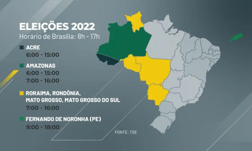 Imagem ilustrativa da imagem Eleições 2022: votação segue horário de Brasília em todo o país