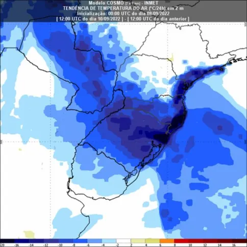 Imagem ilustrativa da imagem Região Sul tem previsão de temporais e geada para este fim de semana