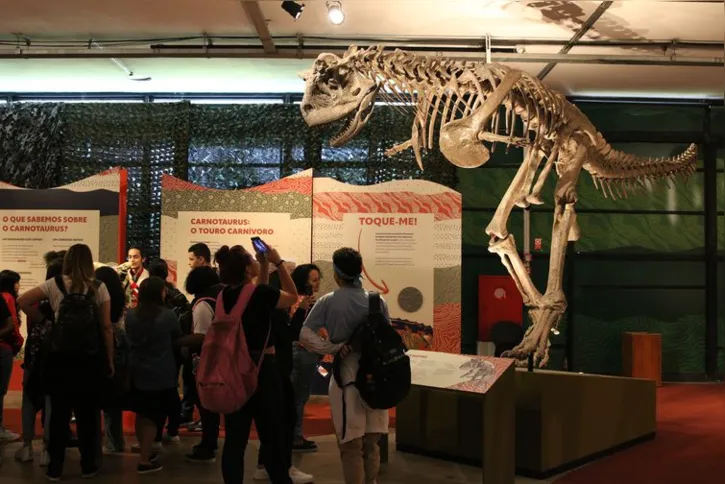 Imagem ilustrativa da imagem SP: exposição mostra réplica do maior dinossauro do mundo