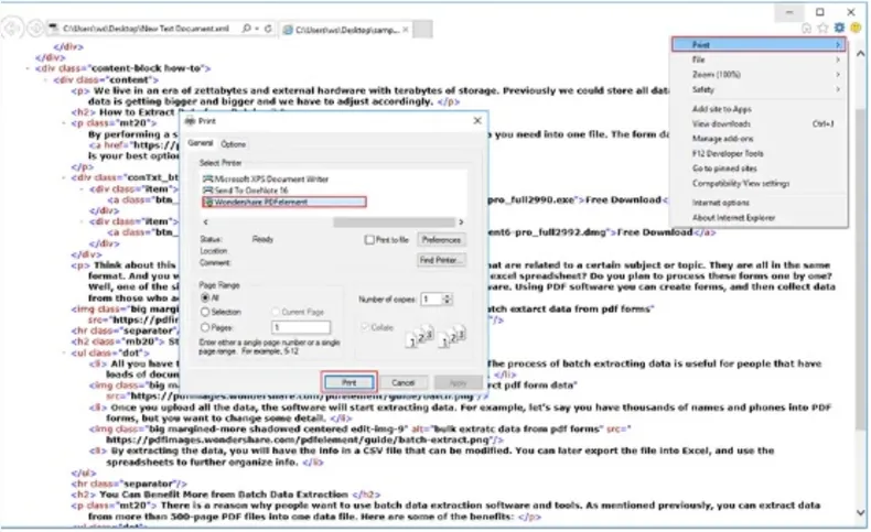Imagem ilustrativa da imagem Como converter XML para PDF para Windows; veja como fazer