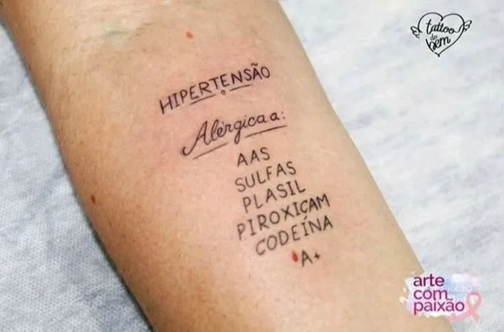 Imagem ilustrativa da imagem Evento doará tatuagens de segurança para pessoas com doenças crônicas