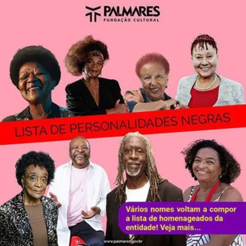 Imagem ilustrativa da imagem Personalidades negras voltam a ser homenageadas pela Fundação Palmares