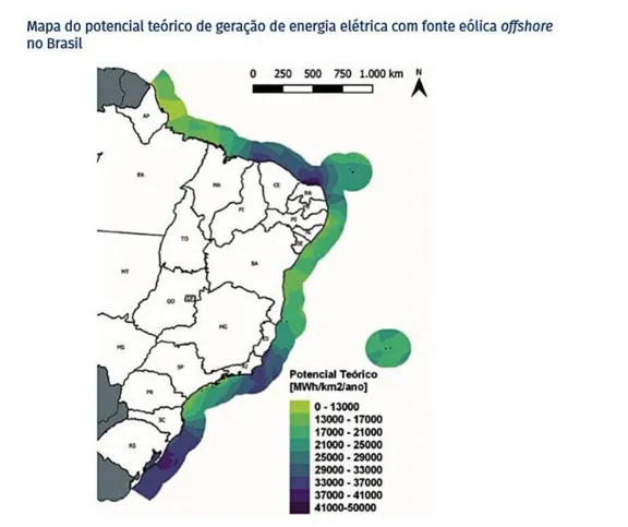 Imagem ilustrativa da imagem Geração eólica no mar pode acelerar transição energética no Brasil