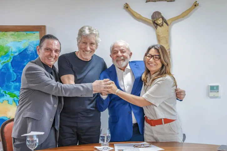 Imagem ilustrativa da imagem Lula e Roger Waters conversam sobre política e música em Brasília