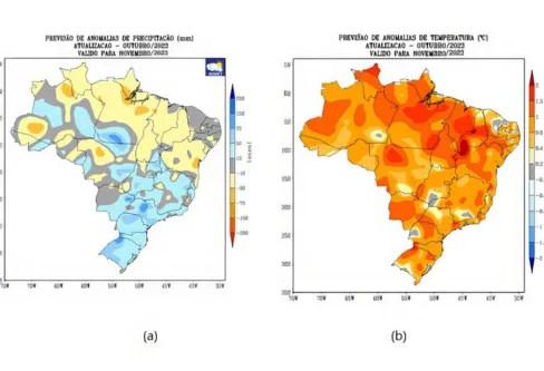 Imagem descritiva da notícia Novembro terá chuvas abaixo da média no Norte e Nordeste