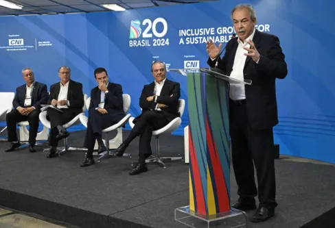 Imagem descritiva da notícia Fórum de diálogo empresarial do G20 é lançado no Rio de Janeiro