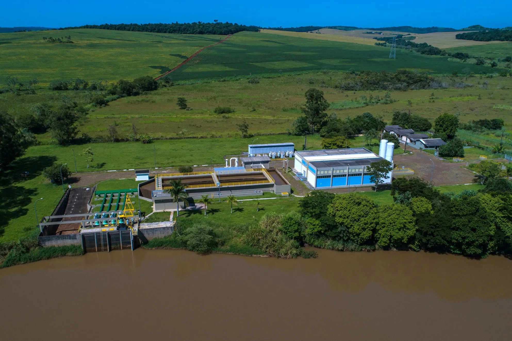 Captação do Rio Tibagi, Londrina.08/02/2018
Foto: Maurilio Cheli