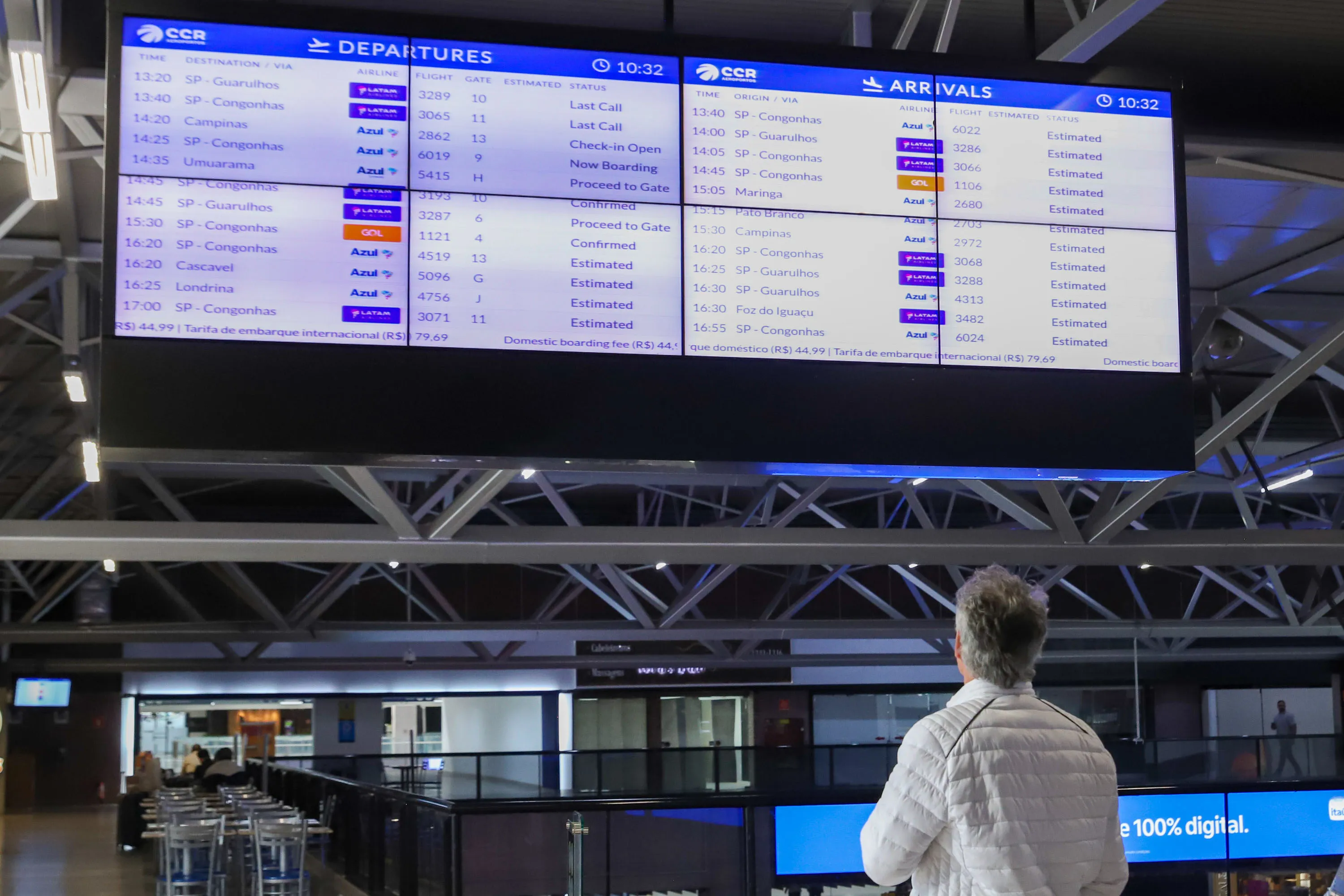 Movimentação no Aeroporto Internacional de Curitiba - Afonso Pena em São José dos Pinhais. Foto: Geraldo Bubniak/AEN