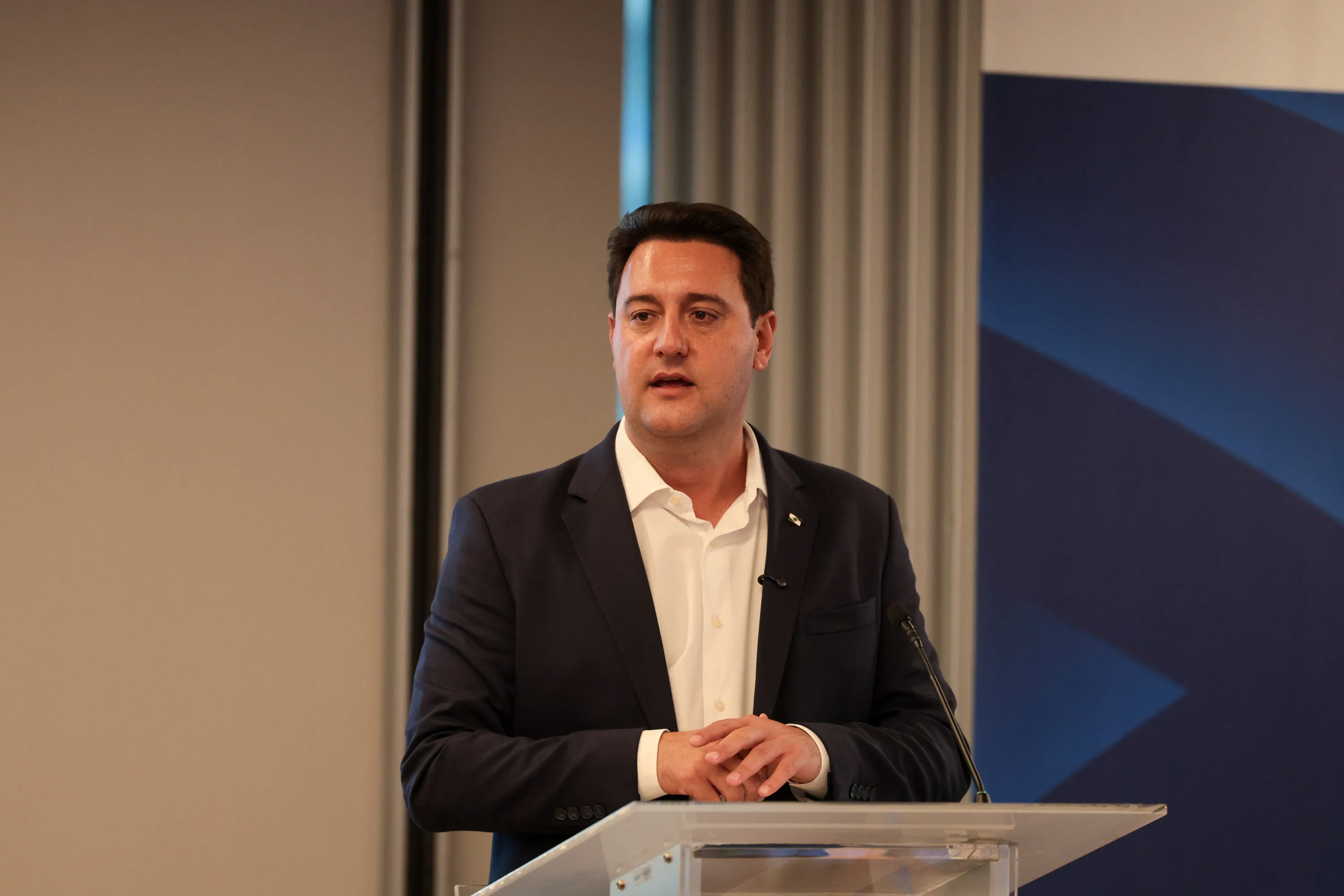 O governador Carlos Massa Ratinho Junior participa nesta terca-feira (3) de reuniao no Bank Of America em São Paulo. Foto: Geraldo Bubniak/AEN