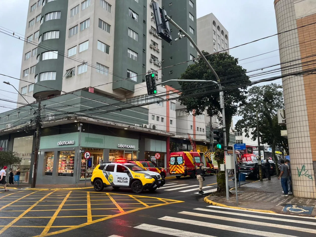 Situação ocorreu em prédio comercial no centro da cidade