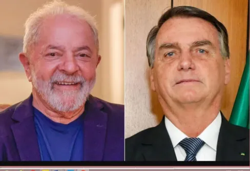 Imagem descritiva da notícia CNT/MDA aponta Lula com 43,4% e Bolsonaro, 34,8%