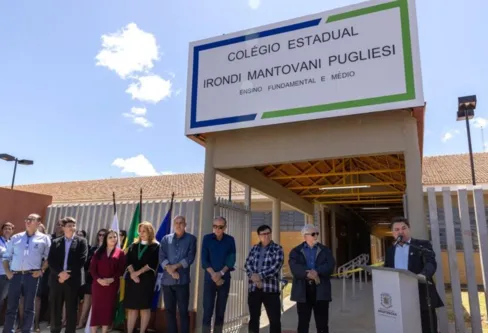 Imagem descritiva da notícia Colégio Estadual Irondi Mantovani Pugliesi é inaugurado em Arapongas