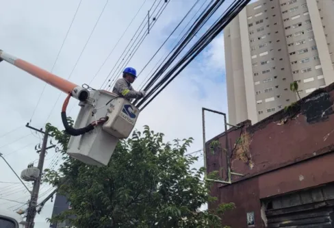 Imagem descritiva da notícia Copel já retirou 800 kg de fios irregulares da rede