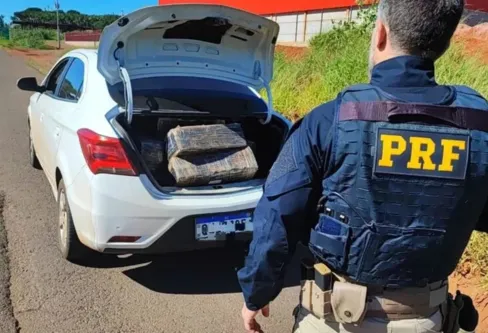 Imagem descritiva da notícia PRF apreende quase 400 kg  de maconha em Jandaia do Sul