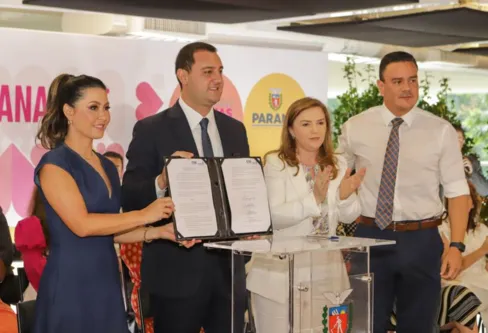 Imagem descritiva da notícia Ratinho Jr. anuncia ações em defesa da mulher