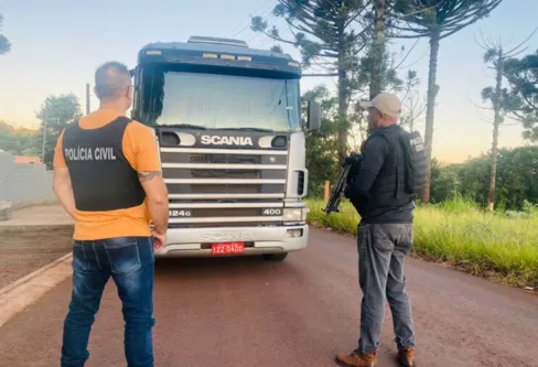 Imagem descritiva da notícia Polícia Civil investiga quadrilha de assaltantes de caminhões