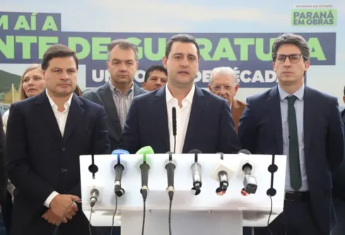 Imagem descritiva da notícia Ratinho Junior confirma leilão do 1º lote do novo pedágio para agosto