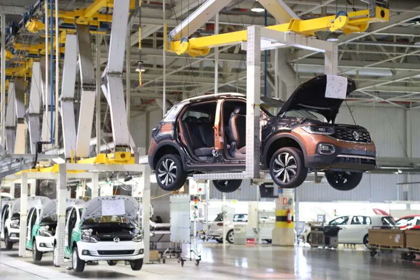 03/2019 - Linha de montagem da Volkswagen. Foto: José Fernando Ogura/ANPr