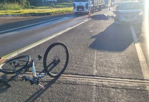 Imagem descritiva da notícia Ciclista a caminho do trabalho morre atropelado na BR-369